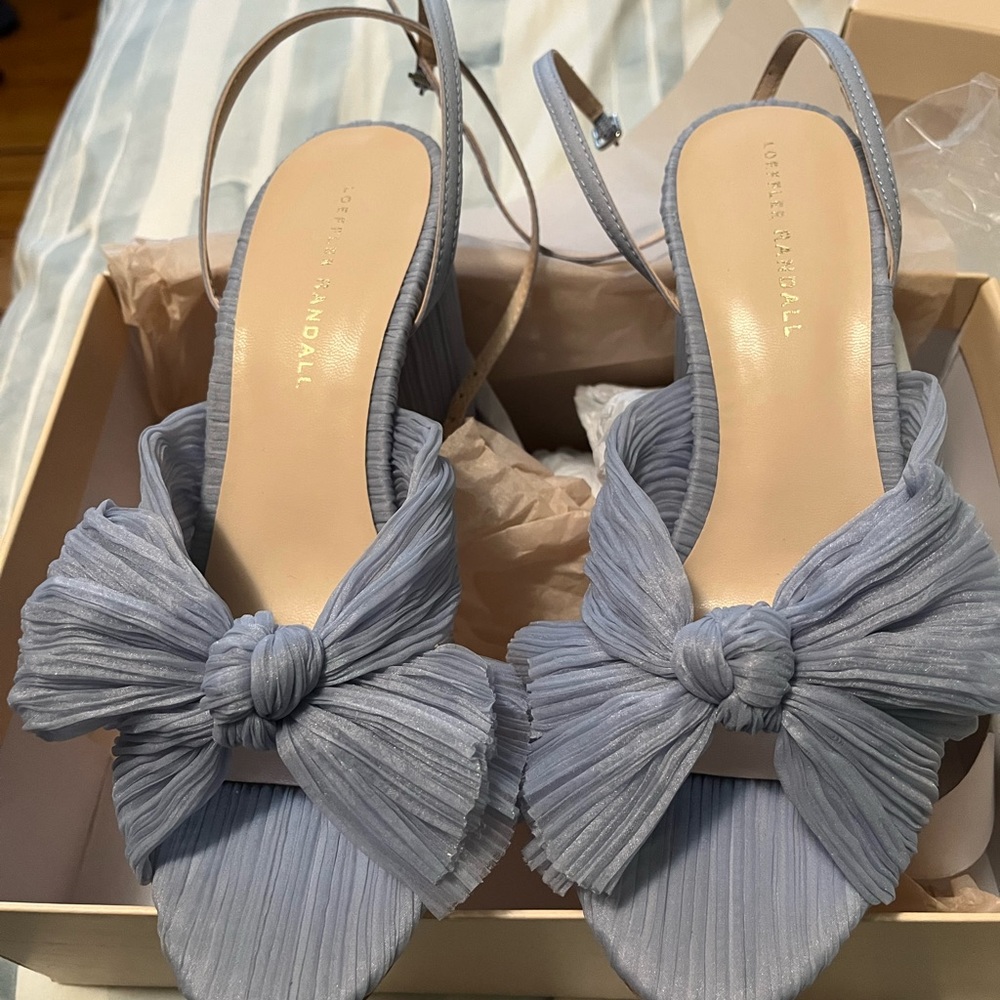 NEW Loeffler Randall Camellia Blue Bow Shoes